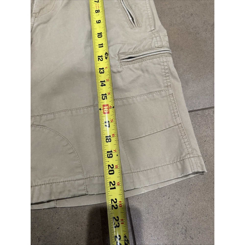 Vtg Express Mens Sz 32 Cargo Shorts Vintage Twill Utility Khaki Gorpcore Hiking - Picture 7 of 10